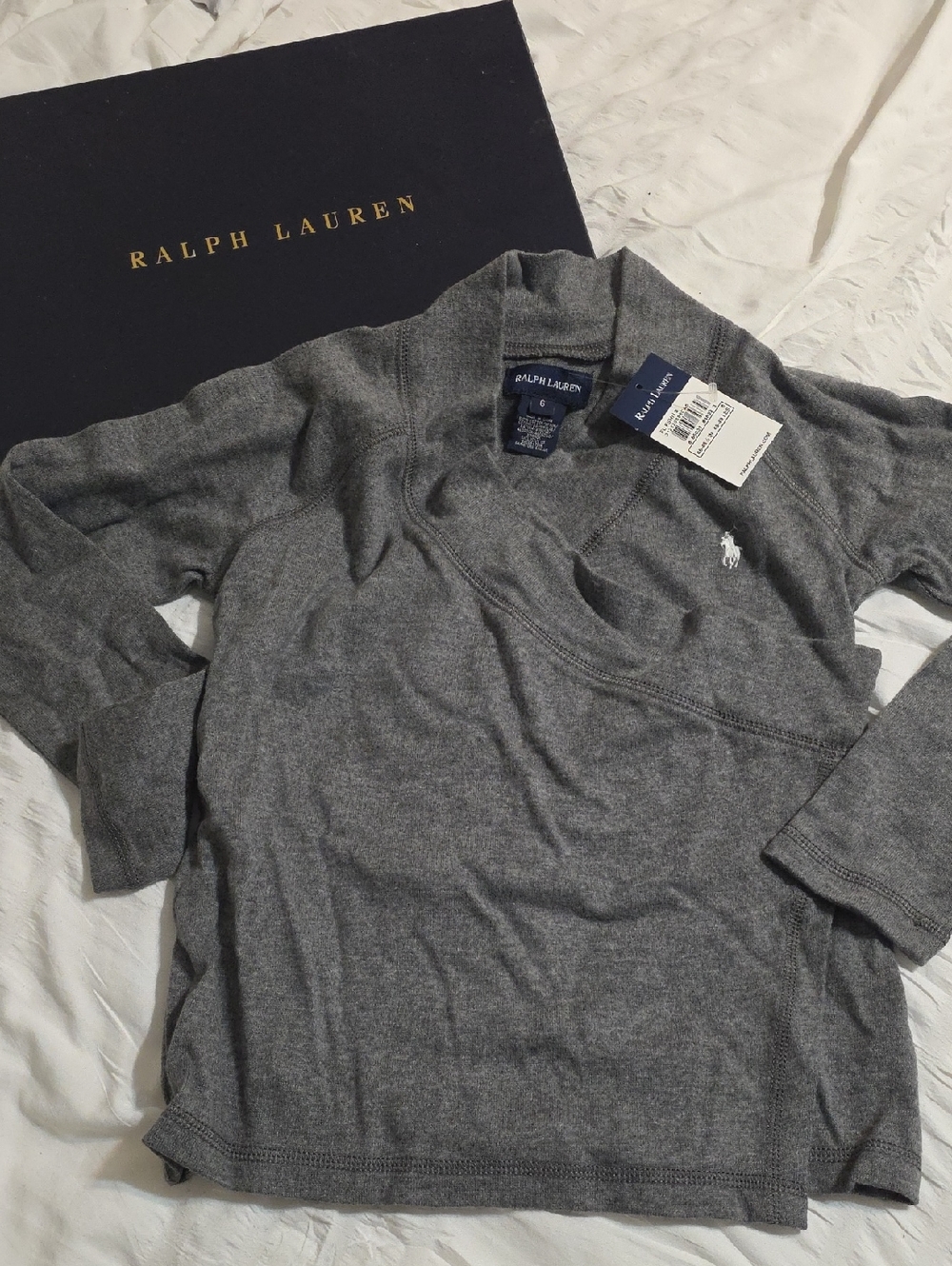 Kids Ralph Lauren Sweater with Polo Logo, Size 6